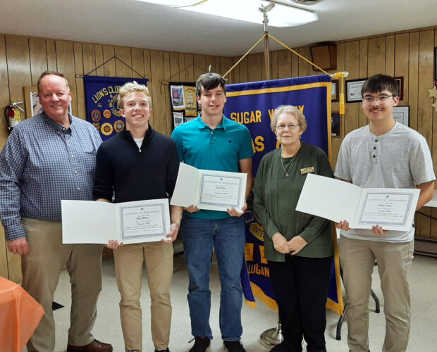 Sugar Valley Lions Club  honors students